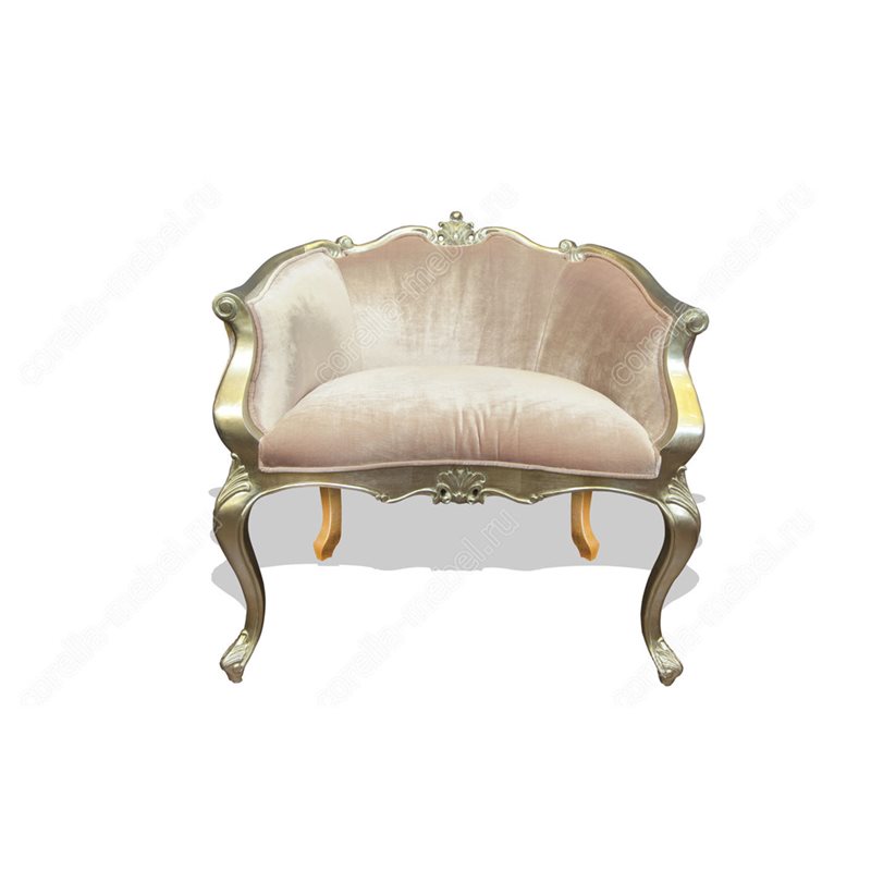 Кресло низкое в коже