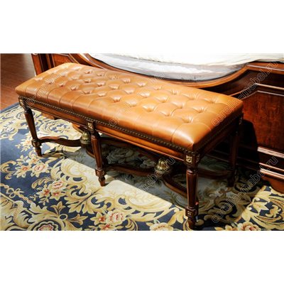 Банкетка в прихожую в коже