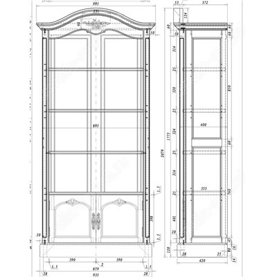 Шкаф для игрушек и книг прованс