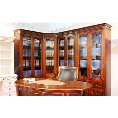 Книжный шкаф для дома угловой внутренний
