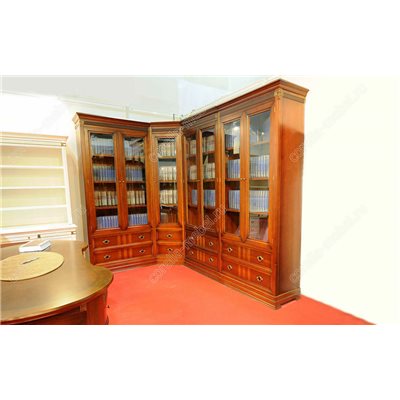 Библиотечный шкаф из дерева двухдверный (левый, правый) торцевой