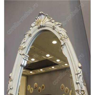 Зеркало напольное деревянное белое