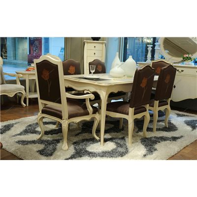 Стол обеденный прованс раскладной 180-240