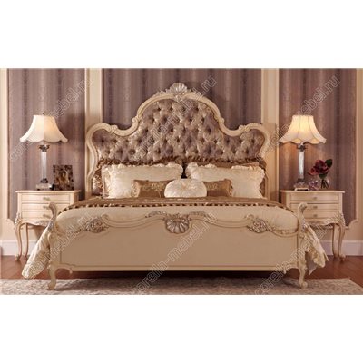 Классическая кровать в ткани (матрац 2.0*1.5)